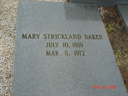 Mary Edna <I>Strickland</I> Baker 