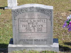 Wadie Gertrude <I>Nowell</I> Adcock 