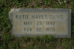 Katie Georgia Watson “Kitty” <I>Hayes</I> Davis 