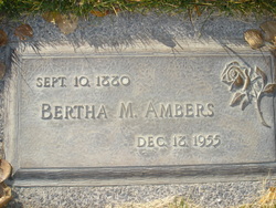 Bertha Marie <I>Berg</I> Ambers 