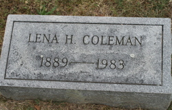 Lena Jane <I>Hubbard</I> Coleman 