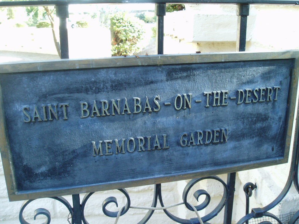 Saint Barnabas on the Desert Memorial Garden