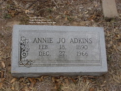 Annie Jo <I>Warren</I> Adkins 