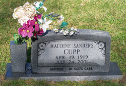 Maudine <I>Sanders</I> Cupp 