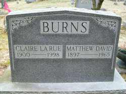 Claire LaRue <I>Johnston</I> Burns 