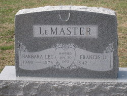 Barbara Lee <I>Jones</I> Lemaster 