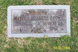 Marie Elizabeth <I>Riggs</I> Brown 