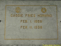 Clarinda “Caddie” <I>Boatman</I> Fries, Horning 