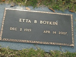 Etta Woodruff <I>Breeden</I> Boykin 