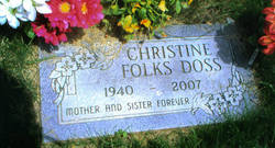 Violet Christine <I>Folks</I> Doss 