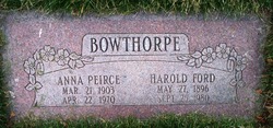Anna <I>Peirce</I> Bowthorpe 