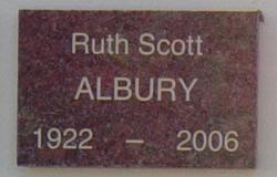 Ruth <I>Scott</I> Albury 