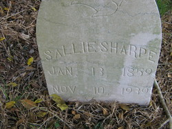 Sallie <I>Housley</I> Sharpe 