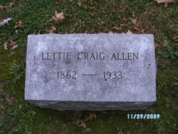 Lettie <I>Craig</I> Allen 