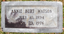 Annie Burt <I>Aycock</I> Watson 