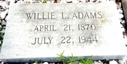Willie Lee <I>Allison</I> Adams 