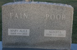 Mary Alice <I>Poor</I> Fain 