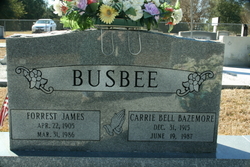 Carrie Bell <I>Bazemore</I> Busbee 