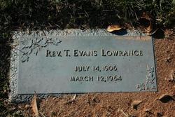 Rev T Evans Lowrance 