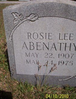 Rosie Lee <I>Holden</I> Abernathy 