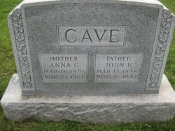 Anna G <I>Woodward</I> Cave 
