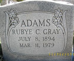 Rubye Catherine <I>Gray</I> Adams 