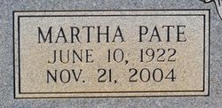 Martha <I>Pate</I> Lee 