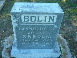 Francis Docie “Fannie” <I>Christian</I> Bolin 