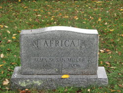 Alma Susan <I>Miller</I> Africa 