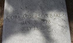 Mary Cora <I>Anderson</I> Baker 
