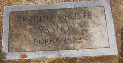 Matilda Mariah <I>Wheeler</I> Vannoy 