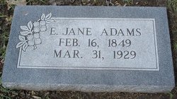 Eliza Jane “Janey” <I>Hawkins</I> Adams 