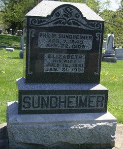 Elizabeth “Lizzie” <I>Hildebrand</I> Sundheimer 
