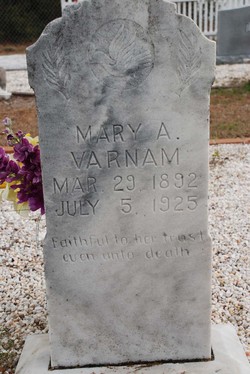 Mary Abby <I>Dixon</I> Varnam 