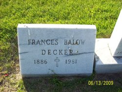 Frances <I>Funke</I> Balow Prenkert Decker 