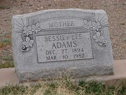Bessie Lee <I>Eades</I> Adams 