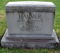 Mrs Minnie Lee <I>Hancock</I> Hammer 