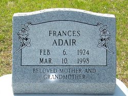 Frances <I>Maddox</I> Adair 