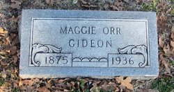 Maggie Gertrude <I>Orr</I> Gideon 