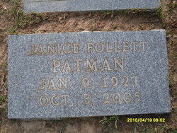 Janice Elaine <I>Follett</I> Patman 