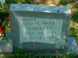 Clara Marie <I>Johnson</I> Garrett 