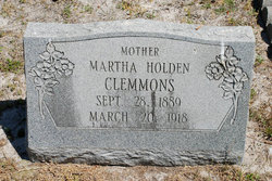 Martha Ellen <I>Holden</I> Clemmons 