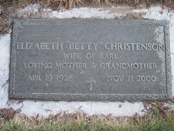Elizabeth Ann “Betty” <I>Schultz</I> Christenson 