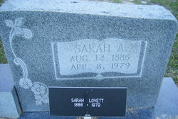 Sarah A <I>Burns</I> Lovett 