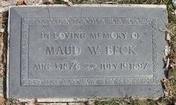 Maud <I>White</I> Beck 
