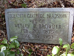 Elizabeth Gertrude <I>Bradshaw</I> Browder 