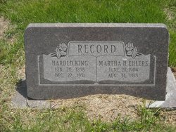 Harold King Record 