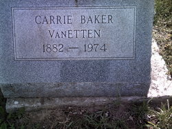 Carrie Belle <I>Baker</I> Van Etten 