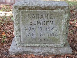 Sarah Elizabeth <I>Thomes</I> Bowden 