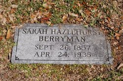 Sarah <I>Hazlehurst</I> Berryman 